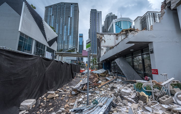 storefront damaged