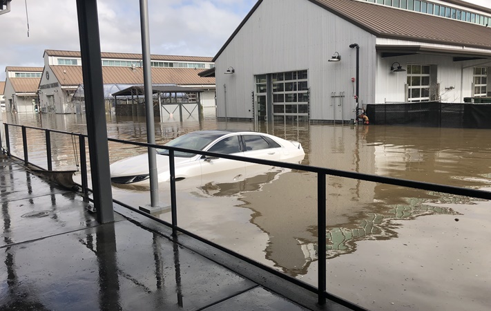 damage from atmospheric river in Sonoma, CA